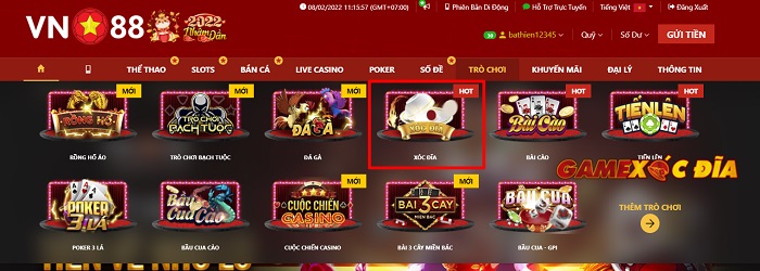 xóc đĩa vn88