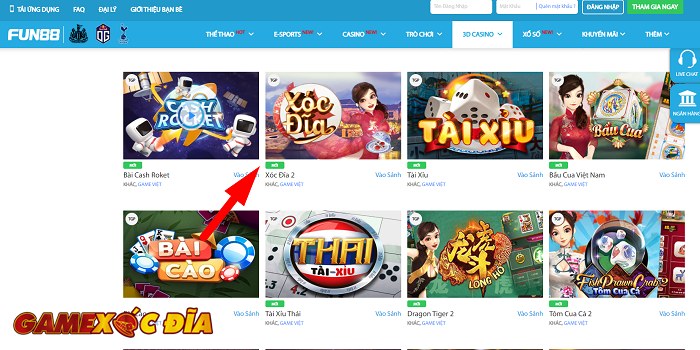 web chơi xóc đĩa